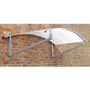 181988W - Auvent abri fumeurs en acier galvanisé avec toiture en polycarbonate_2