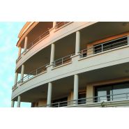 Ariane - Garde-corps en aluminium avec lisses axées - Modèle Horizal à profils ronds_1