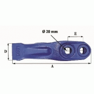 Dents de godet adaptables Feurst M 20 - Référence M20 - Poids 2.6 kg - Dimensions précises_1