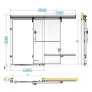Série sc - porte de chambre froide coulissante - kylmaa - jusqu’à -25°_1