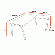 Bureau d'angle design Born - Mobel Linea - 180 x 160 cm_1