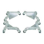 Jeu de 4 patins roulants - 600 kg de résistance - Aluminium moulé - Roues pivotantes - Marque Romus_1