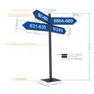 Panneau directionnel - Foshan Nanhai Guose - Résistance au vent niveau 12 - Signalisation extérieure et personnalisable_1