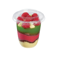 Pot à dessert plastique transparent avec couvercle 200ml - par 50_1