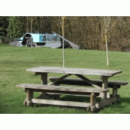 Table publique Clairière - accessible PMR - bois en pin sylvestre Classe IV - 2,00 x 1,80 m_1