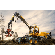 Abatteuse à roues avec une puissance de 320cv et une force de levage de 310knm, pour l'exploitation des plus gros bois - eco log 590_1