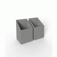 Colonne de rangement linge LUND - 1 porte - chêne naturel - 40 x 40 x 185 cm - avec paniers à linge_1