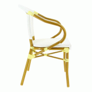 Fauteuil exterieur restaurant Biarritz - BLANC_1