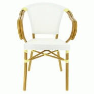 Ligne chr- fauteuil en aluminium aspect bambou biarritz_1