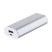 Power bank en aluminium - 2200 mAh avec port USB et câble de chargement inclus_1