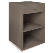 Comptoir Vertigo T01 avec tiroir MDF naturel et noyer foncé 60x60x93cm_1