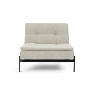 Innovation Living - Fauteuil lit design DUBLEXO Lauge Mixed Dance Natural convertible 90x115 cm - pieds métal noir_1