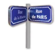 Panneau de rue en aluminium - simple face - fixation murale ou sur support_1