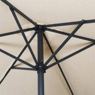 Parasol rectangulaire Bolero Seville 2x3m crème_1