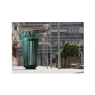 Poubelle publique Up17 - Corbeille Flor - Novatilu - 50 litres - Acier zingué_1