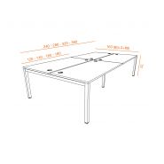 Bureau bench 4 personnes prelude_1