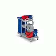 Chariot de menage ariane 225 2x12l+2x15l roue standard 100mm presse a mâchoire_1