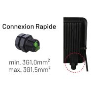 Projecteur mural Kreon 2 - IP65, 30W, 4000K, 3000lm, noir - extérieur_1