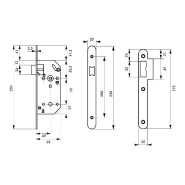 Serrure norme NF - bec de cane réversible - têtière inox sans gâche - Monomax THIRARD_1