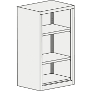 Armoire à rayonnages Akaze - 1 à 4 tablettes réglables - Dimensions variées_1