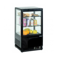 Mini vitrine réfrigérée positive 58l, à dégivrage automatique , pour chr, traiteurs, boulangeries, pâtisseries et chocolateries - cvr58 blanc/noir casselin_1