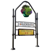 Panneau entrée de ville Province - Hauteur 3140 mm - Largeur 1722 mm - 4 pommeaux au choix - Structure acier_1