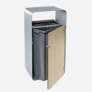 Poubelle publique PLP0105 - Aubrilam - 80L - Structure en acier électrozingué, thermolaquage polyester_1