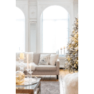 Table basse Taratra - verre et acier inoxydable - design tendance et robuste - L160 x H40 x P60 cm_1