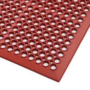 Tapis pour Production alimentaire - Sanitop? Red 562RD - Notrax tapis caoutchouc antidérapent Rouge_1