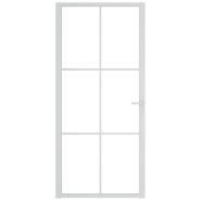 Vidaxl porte intérieure 93x201,5 cm blanc verre esg et aluminium 350574_1