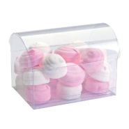 Coffret transparent 13x9x9,5cm en PVC - par 10 - pour bonbons, biscuits et plus_1