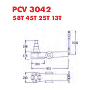 Cric hydropneumatique classique, 4 pistons 58t/45t/25t/13t - pasquin - pcv 3042_1