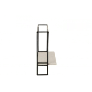 Étagère murale design PEVA - métal noir - 1 étagère - largeur 35 cm - L35 x H35 x P15,5 cm_1