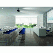 Lot de 2 sièges de conférence Dali - coque en polypropylène, assise rembourrée en écocuir, empilables_1