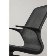 Maglia Swiveling - Chaise de bureau Sitis - Coque en polyester noir ou blanc - Résille noire ou grise clair_1