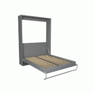 Armoire lit escamotable SMART-V2 - Gris graphite mat - Couchage 120x200 cm - Ultra-plate - Fabrication européenne_1