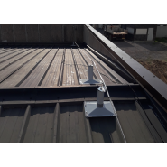 Ligne de vie à chariot inox pour bac sec et panneau sandwich - dispositif d'ancrage horizontal avec absorbeur d'énergie intégré_1