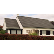 Panneau sandwich imitation tuile plate - mousse polyuréthane - isolation thermique performante - épaisseurs 40 à 120 mm_1