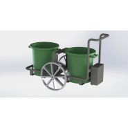 Chariot de voirie - Accueille 1 à 2 poubelles et outils de collecte pour espaces publics_1
