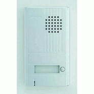 Platine saillie 1 bouton avec façade aluminium. epaisseur 22mm.