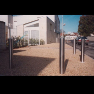 Potelet ou Borne en inox - à sceller ou amovible - Diamètre 90 mm - Norme TRAT1225621A_1