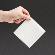 Serviettes cocktail Airlaid pliage en 4 Recyclable Premium Tablin blanches 24x24cm (lot de 2400) | Fiesta recyclable - FE262_1