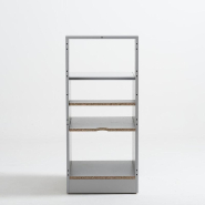 Structure comptoir d'accueil - Ligne tendance, facile à installer et modulable - Gris L50xP61,9xH111cm Receptio_1