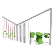 Aire de jeux URBAN - structure en inox personnalisable avec toboggan, échelle, cordes, plateformes et plus_1