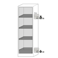 Armoire de sécurité Q-CLASSIC-30 modèle Q30.195.056.FU.WDASR - réf 37583-061-34615 - stockage de substances dangereuses inflammables - conforme NF EN 14470-1_1