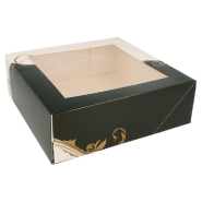 Boîte pâtissière à fenêtre Baroque 23x23x7,5cm - par 200_1