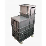 Chariot porte bac - Viso - polypropylène - E8888 - compatible bacs et caisses multiples_1