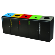 Poubelle tri sélectif TRIPOZ 120L - Emballages en acier poudré anti-UV - Jaune_1