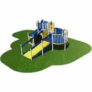 Structure de jeux inox 2 tours gamme Alpha - AL20903I - pour enfants de 2 à 8 ans - capacité d'accueil 15_1