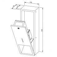 WP 208E-7 - Borne de distribution de gel intelligente Wagner - acier inoxydable - 950 ml - 148 x 448 x 120 mm_1